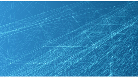 Abstract futuristic lines and dots grid. Intertwining web, a network of ropes, an unusual geometric black and white x ray vector background for brochure, poster, web, card and booklet template.のイラスト素材