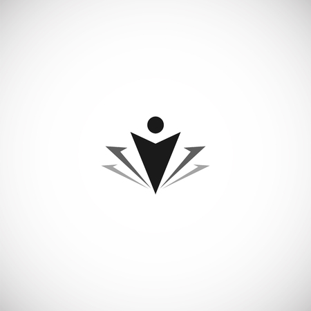 Isolated abstract black color education and learn icon, university and school book, graduate human silhouettes icon on white background vector illustration. Teaching symbolのイラスト素材