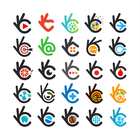 Miscellaneous vector well done symbols set. Perfect quality business icons collection.のイラスト素材