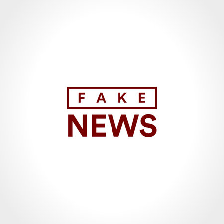 Fake news icon. Disclosure of classified information. Minimalistic style information agency minimalistic style logo template. False broadcast vector illustration.のイラスト素材