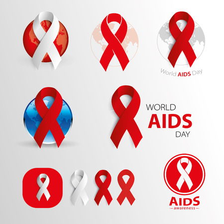 World AIDS day awareness. Medical signs icons.のイラスト素材