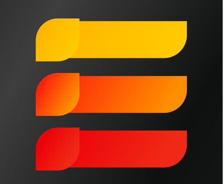 Steps button vector illustration. Autumn color infographic elements. Modern UI design element template. Vectors on black gradient backgroundのイラスト素材
