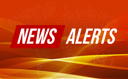 Breaking news alerts. World news with wave backgorund. TV news design, modern concept, vector illustration.のイラスト素材