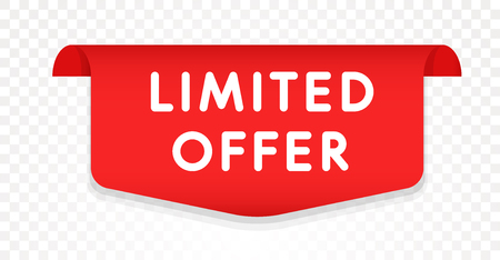 Limited offer/discount/sale web icon template. Sale tag design for bussines. Product label element. Isolated vector illustration on blank background.のイラスト素材