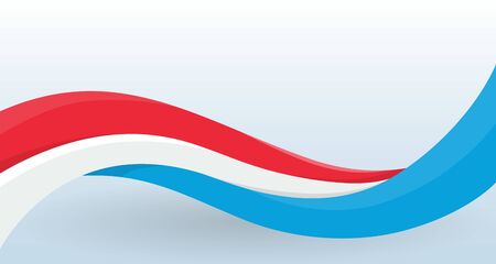Luxembourg Waving National flag. Modern unusual shape.のイラスト素材