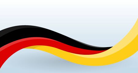 Germany Waving National flag. Modern unusual shape.のイラスト素材