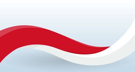 Monaco Waving National flag. Modern unusual shape.のイラスト素材