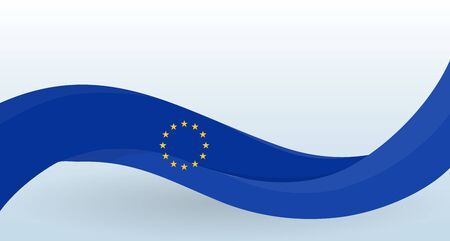 European Union Waving National flag.のイラスト素材