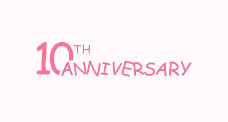 10 anniversary   concept. 10th years birthday icon. Isolated golden numbers on black background.のイラスト素材
