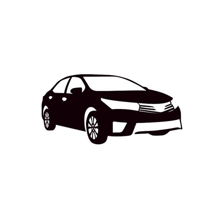 Car silhouette for vinyl cutting. Vector template illustration.のイラスト素材