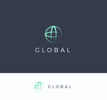 Round sphere with cross vector concept. Global universal technology isolated icon on dark background. Network abstract sign for business and developing startupのイラスト素材