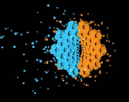 Brain hemisphere template. Brain neurons loss, brain damage, abstract icon. Left and right brain hemispheres vector illustration for medicine and science graphic. Vector illustrationのイラスト素材