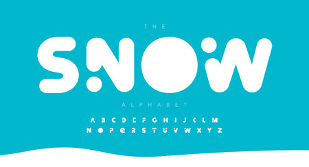 Round bold alphabet letter font. Modern typography. Heavy and fat vector typographic design. Soft round corner type for headline, title, monogram, lettering, branding, apparel, merchandiseのイラスト素材