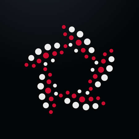 Seafood restaurant abstract star fish design template, flat cartoon comic octopus tentacles vector illustration.のイラスト素材