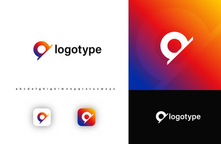 Sporty futuristic angular logo. Sharp geometric dynamic edges letter o. Minimalist innovative emblem for tech, game app, music, sport, design agency, digital space identity. Vector illustrationのイラスト素材