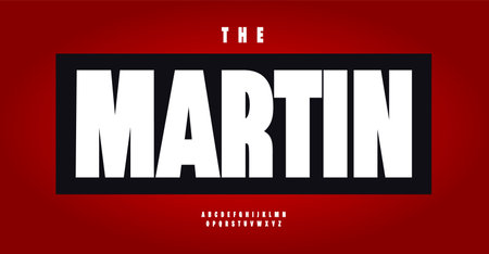 Heavy tall alphabet, heavy block letters, powerful geometric font for MLK solid logo, maximalist headline, modern promotional typography. Vector typesetのイラスト素材