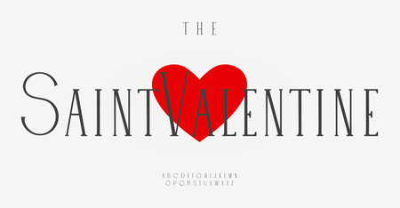 Graceful serif letters, elegant tender style, refined sophisticated font for luxurious wedding design, delicate feminine typography, minimalistic romantic greeting. Vector typeset.のイラスト素材