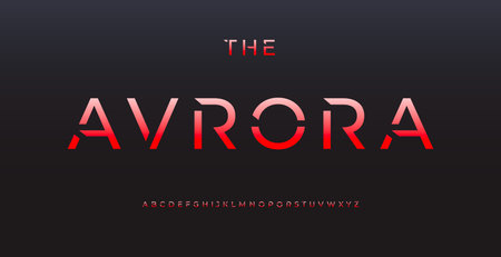 Futuristic sci-fi font, angular geometric letters, modern digital typography, high-tech cyberpunk typeface, bold minimalistic design, sport tech branding, contemporary gaming style. Vector typesetのイラスト素材