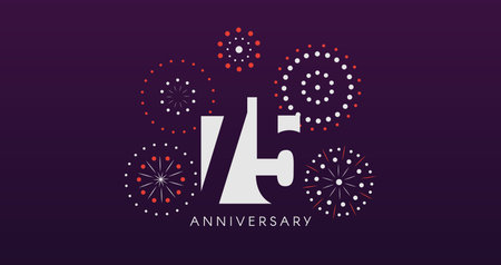 75th Anniversary Celebration Design With Fireworks on Dark Background, Perfect for Milestone Events...