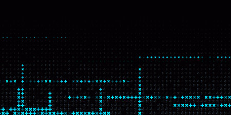 Medical healthcare medtech innovation background. Teal cross data grid for diagnostics dashboards,...
