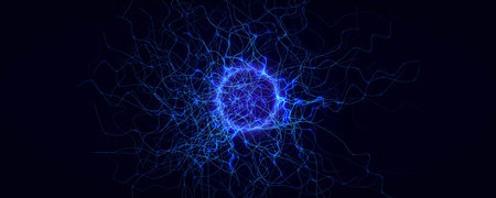 Energy Light Ring Neon Circle Net Web. Magic Portal Hole, Thunder Light Round Lightnin, Lightning...
