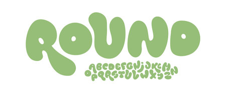 Bubble Font Logo Alphabet Bold Fluid Letter Set Modern Typography, Blob Curvy Typographic Design for Title Text, Kid Typo Poster Headline, Puff Type Symbol Logotype, Cartoon Fonts. Vector Typefaceのイラスト素材