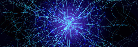 Brain Neural Network Flash AI Data Flow Technology Background Digital Net, Scientific Research....