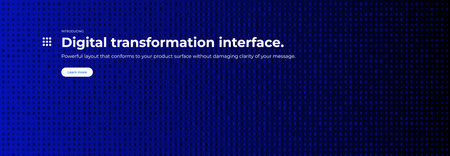 Digital Transformation Interface SaaS Platform Cloud Dashboard. Blue Gradient Dotted Background Web...