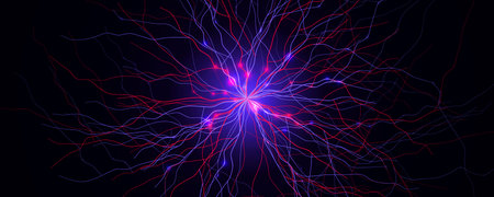 Blood Vessel Vein Wireframe Background, Micro Vascular Veins Lines Structure, Cardio Surgery...
