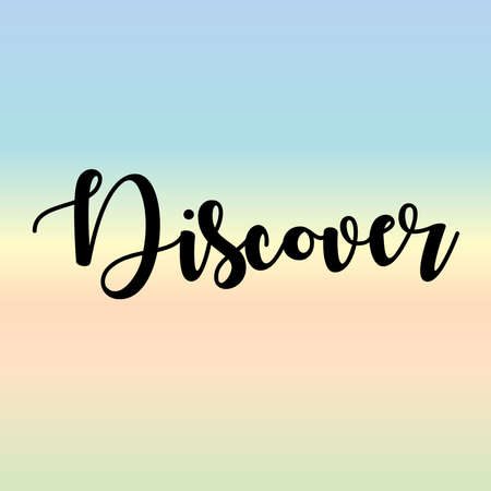 Discover. Inspirational lettering. vector illustrationのイラスト素材