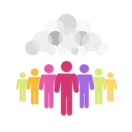 Community empty chat bubbles vector illustrationのイラスト素材