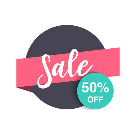 Sale banner vector illustration, discount tag, big sale price tagのイラスト素材