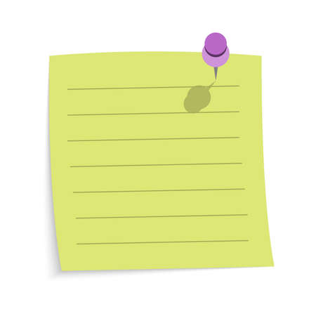 Sticky paper note with empty space for text, vector illustrationのイラスト素材