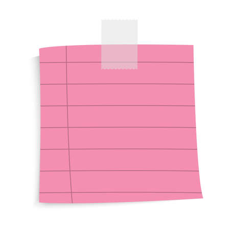 Sticky paper note with empty space for text, vector illustrationのイラスト素材