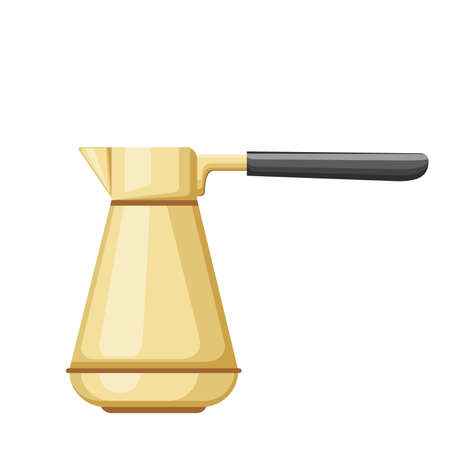 Coffee. Ð¡opper coffee pot. Turkish Coffee Pot. Ð¡ezve. ibrik. vector illustrationのイラスト素材