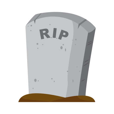 Halloween spooky gravestone. RIP. Vector illustrationのイラスト素材