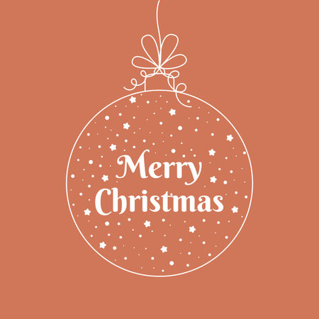Merry Christmas greeting card, vector illustration.のイラスト素材