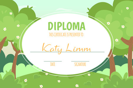 Diploma certificate template, vector illustration.のイラスト素材