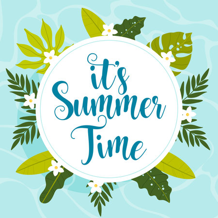 It's Summer time card. Vector illustration.のイラスト素材