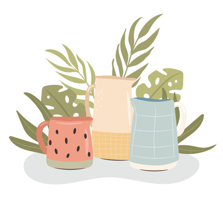 Pottery workshop studio. Vector illustrationのイラスト素材