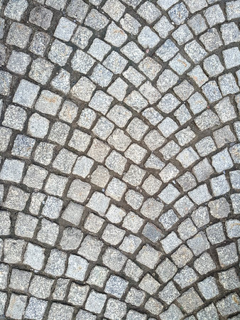 Background colorful circular paving slabs.