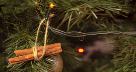 Handmade eco friendly DIY decorations for Christmas tree. Zero waste holidays