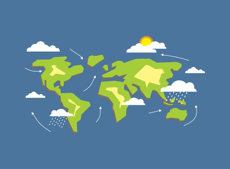 Earth day concept. Vector illustration in flat design style. Earth day concept.のイラスト素材