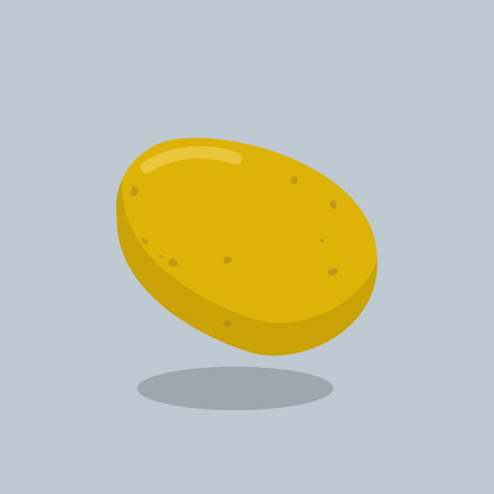 Potato vector illustration. Isolated potato on a gray background.のイラスト素材