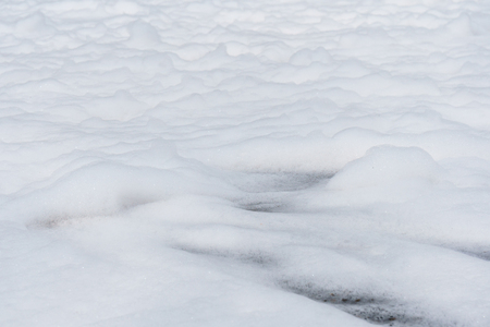 Background made with snow covered road, white background.の写真素材