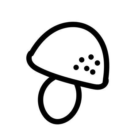 Mushroom, toadstool on a white background. Hand-drawn for the background of wild mushrooms.のイラスト素材