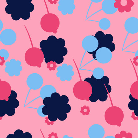 hand-drawn wallpaper. Amazing fabric abstract background, multicolored flowers, floral illustration, for greeting cards, textiles and digital printingのイラスト素材