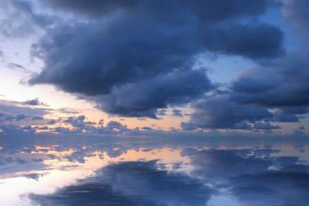 Beautiful sunset on the sea