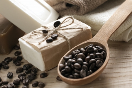 Spa coffee soapの写真素材