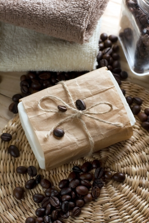 Spa coffee soapの写真素材
